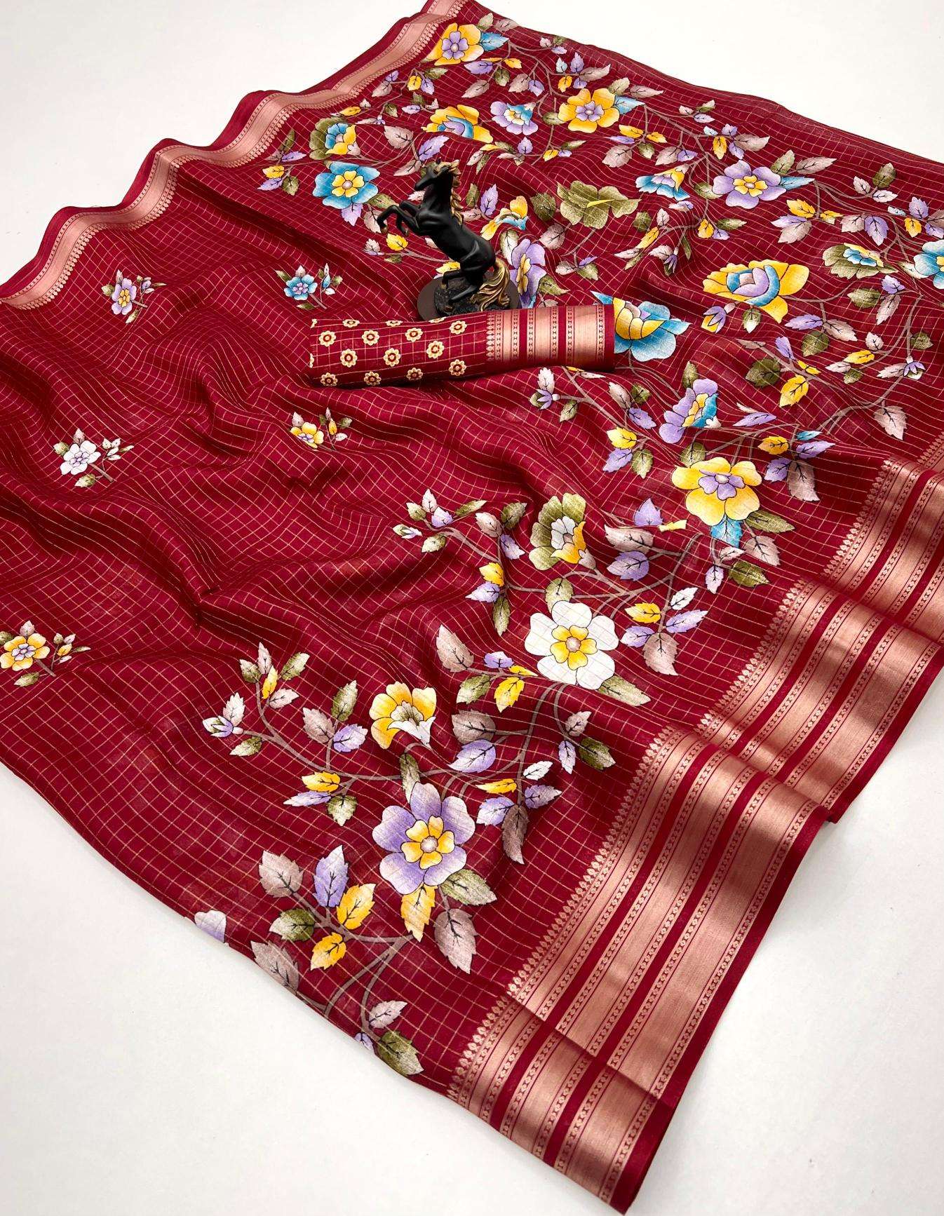 Malhar elegant floral Wholesale Saree supplier in kolkata
