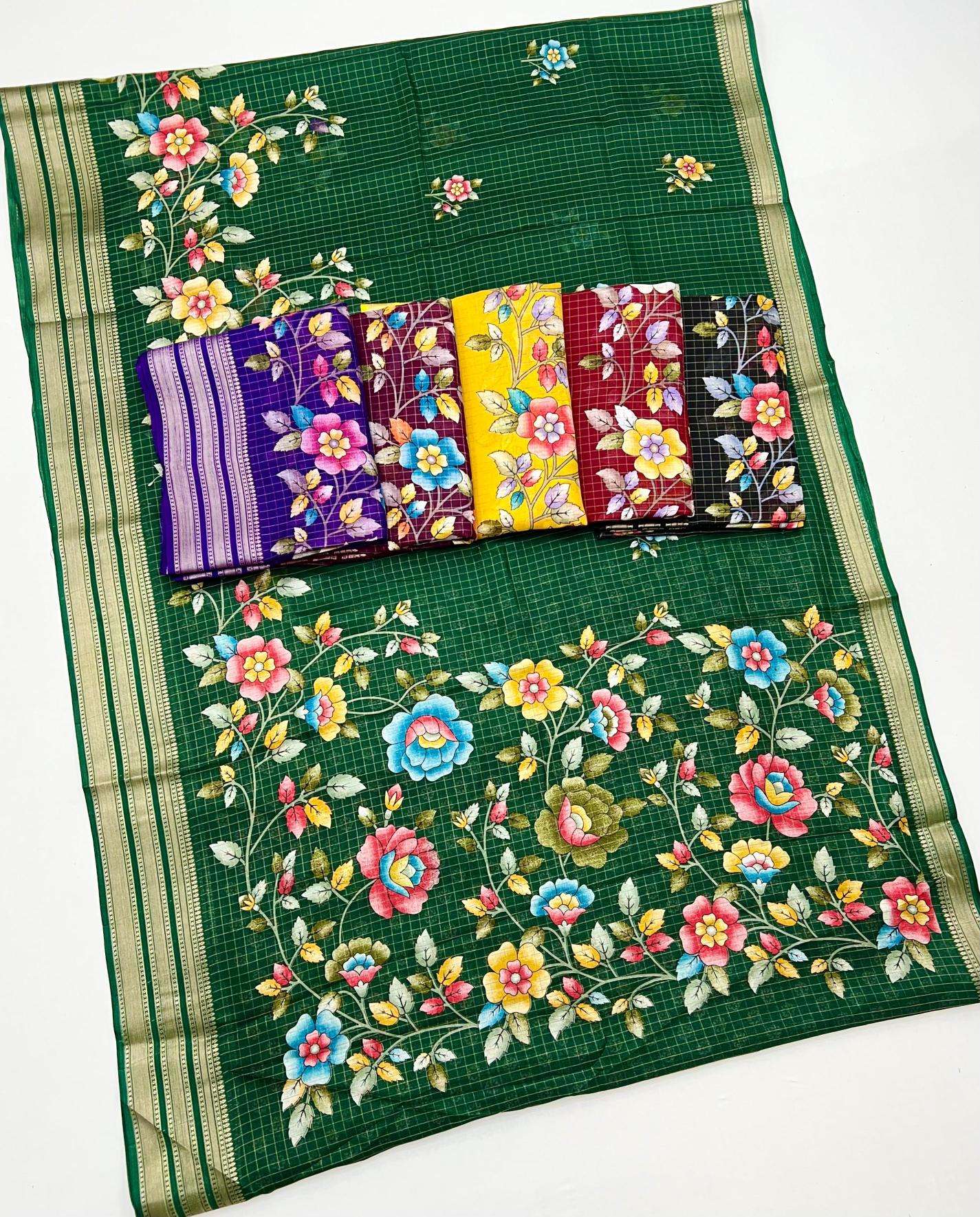 Malhar elegant floral Wholesale Saree supplier in kolkata
