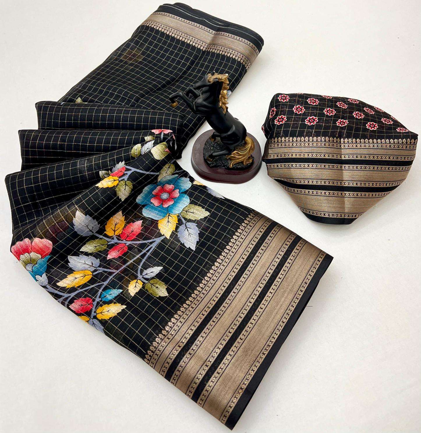 Malhar elegant floral Wholesale Saree supplier in kolkata