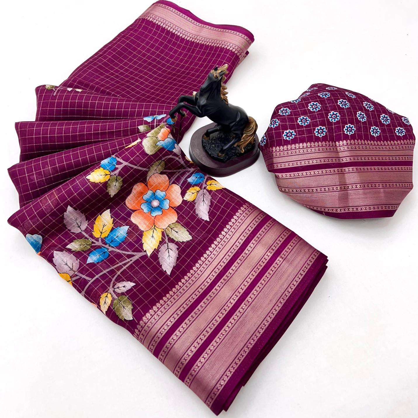 Malhar elegant floral Wholesale Saree supplier in kolkata