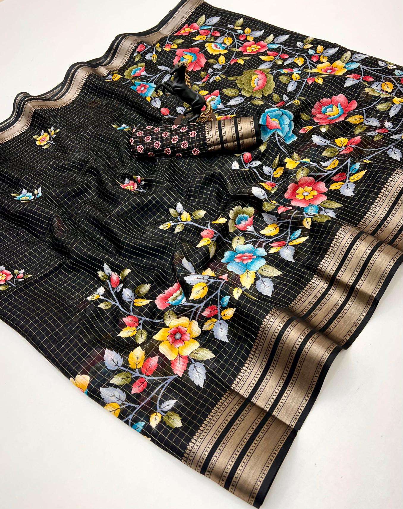 Malhar elegant floral Wholesale Saree supplier in kolkata