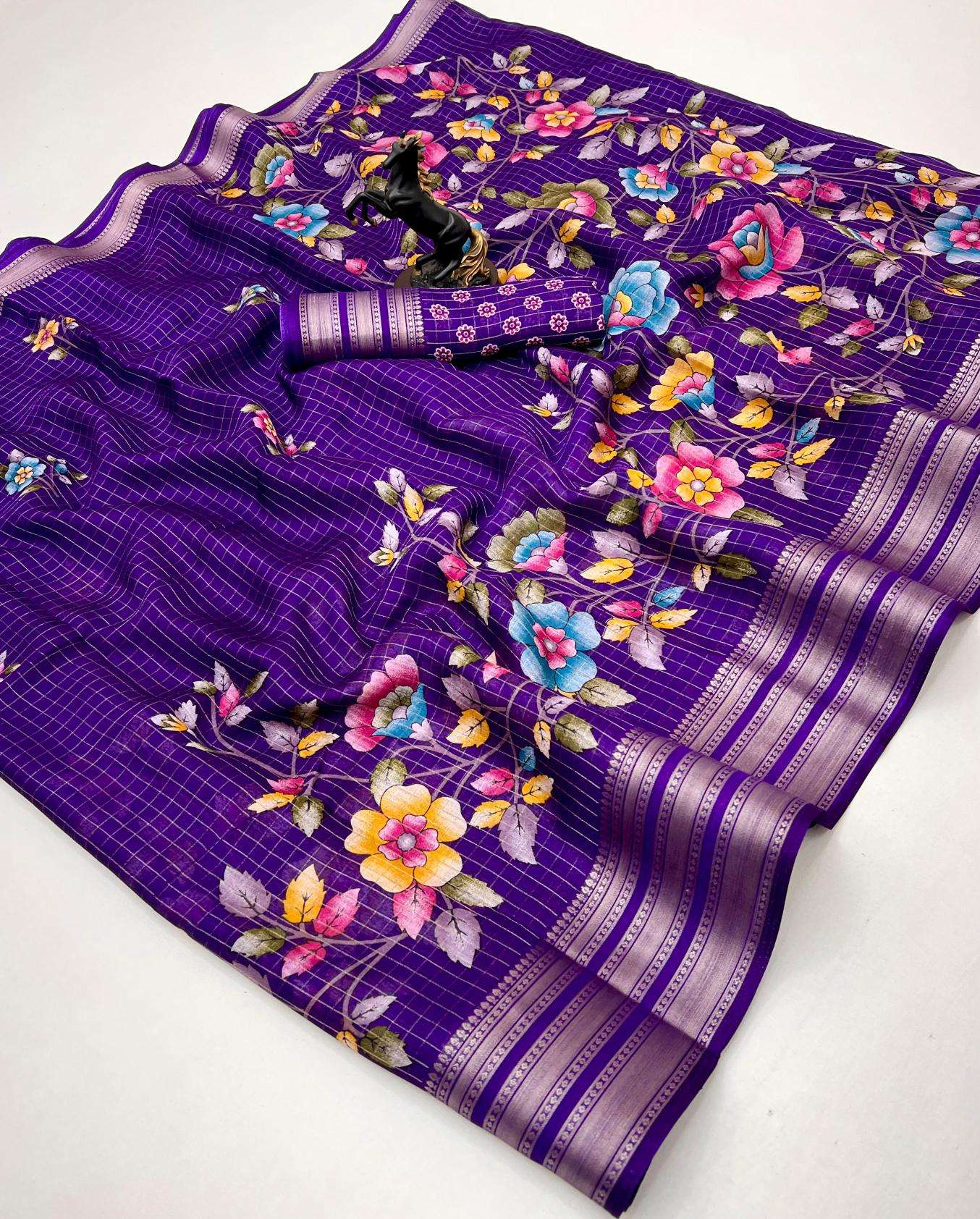 Malhar elegant floral Wholesale Saree supplier in kolkata