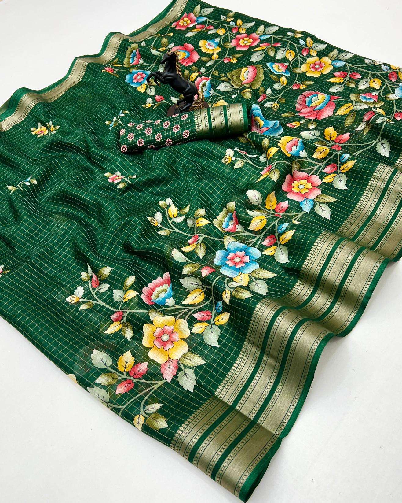 Malhar elegant floral Wholesale Saree supplier in kolkata