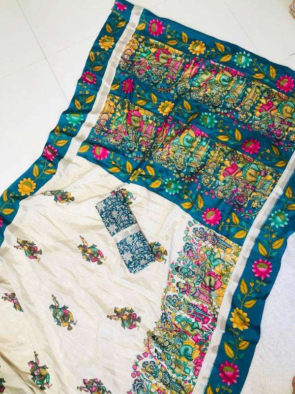 Malhar zuhi vol kalamkari Fancy saree wholesalers in Delhi