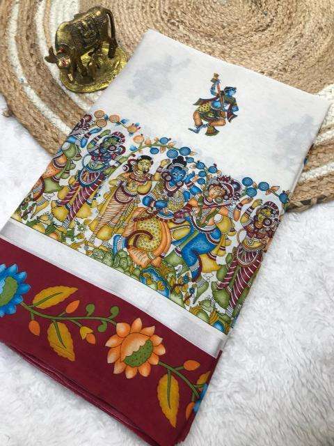 Malhar zuhi vol kalamkari Fancy saree wholesalers in Delhi