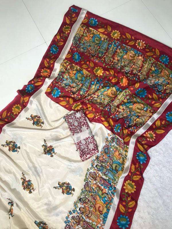 Malhar zuhi vol kalamkari Fancy saree wholesalers in Delhi