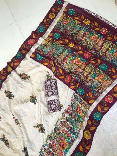 Malhar zuhi vol kalamkari Fancy saree wholesalers in Delhi