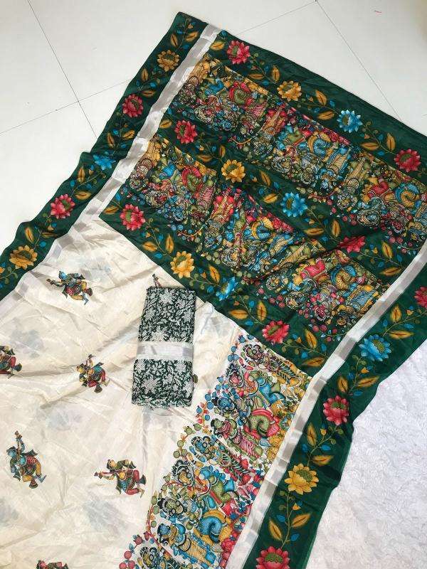 Malhar zuhi vol kalamkari Fancy saree wholesalers in Delhi