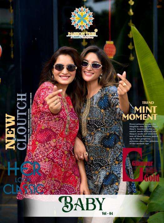 Passion tree baby vol 4 short top Kurti manufacturers in Surat