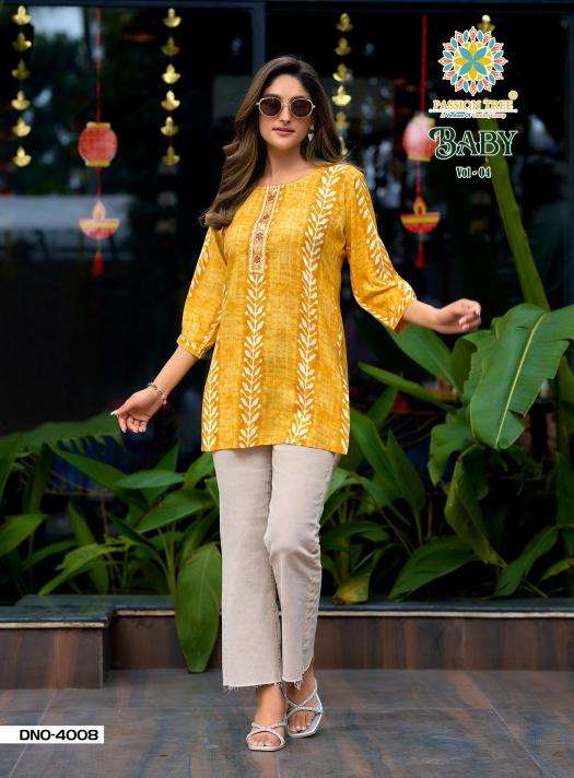 Passion tree baby vol 4 short top Kurti manufacturers in Surat