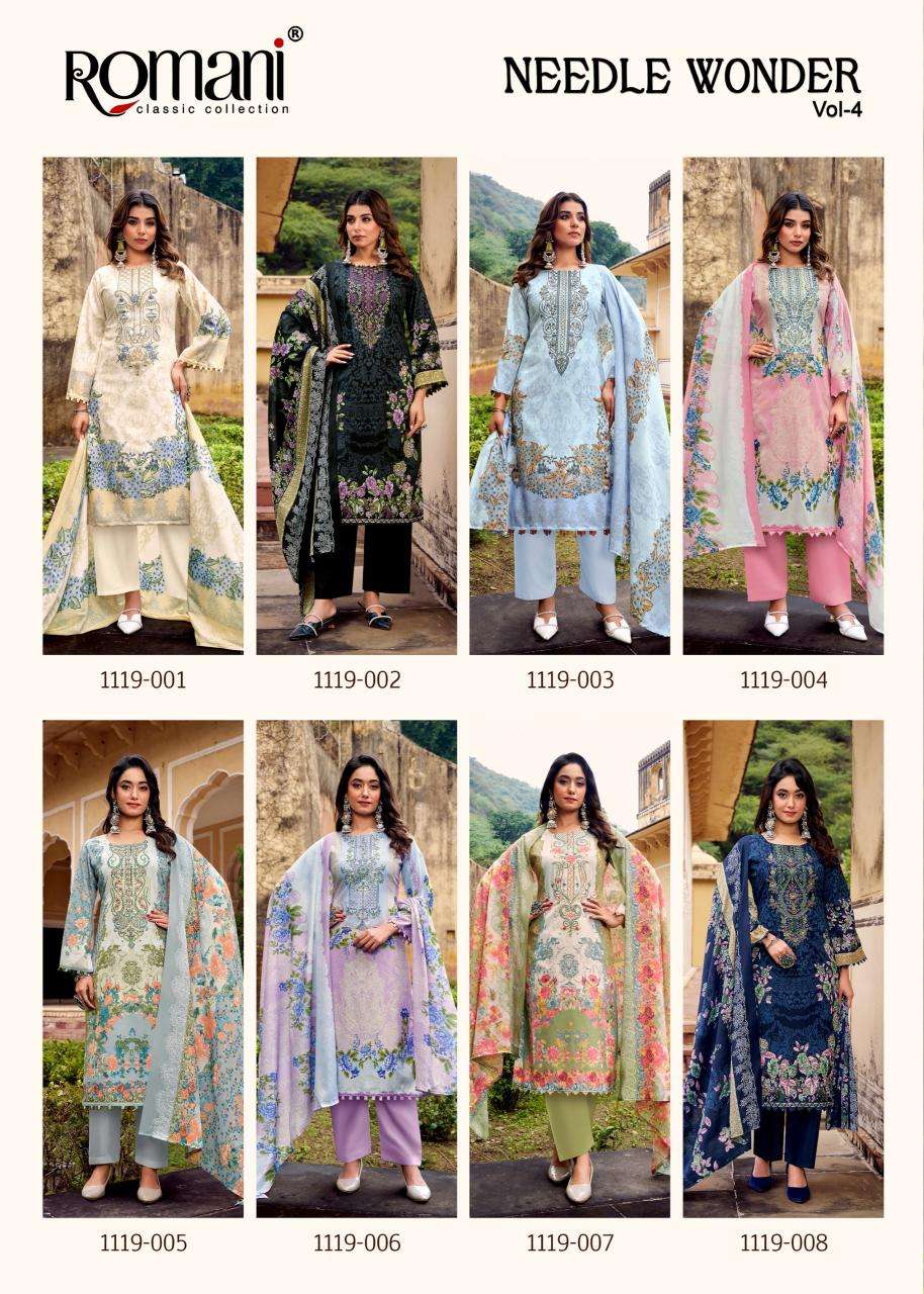 Romani needle wonder vol 4 Designer dress materials wholesale