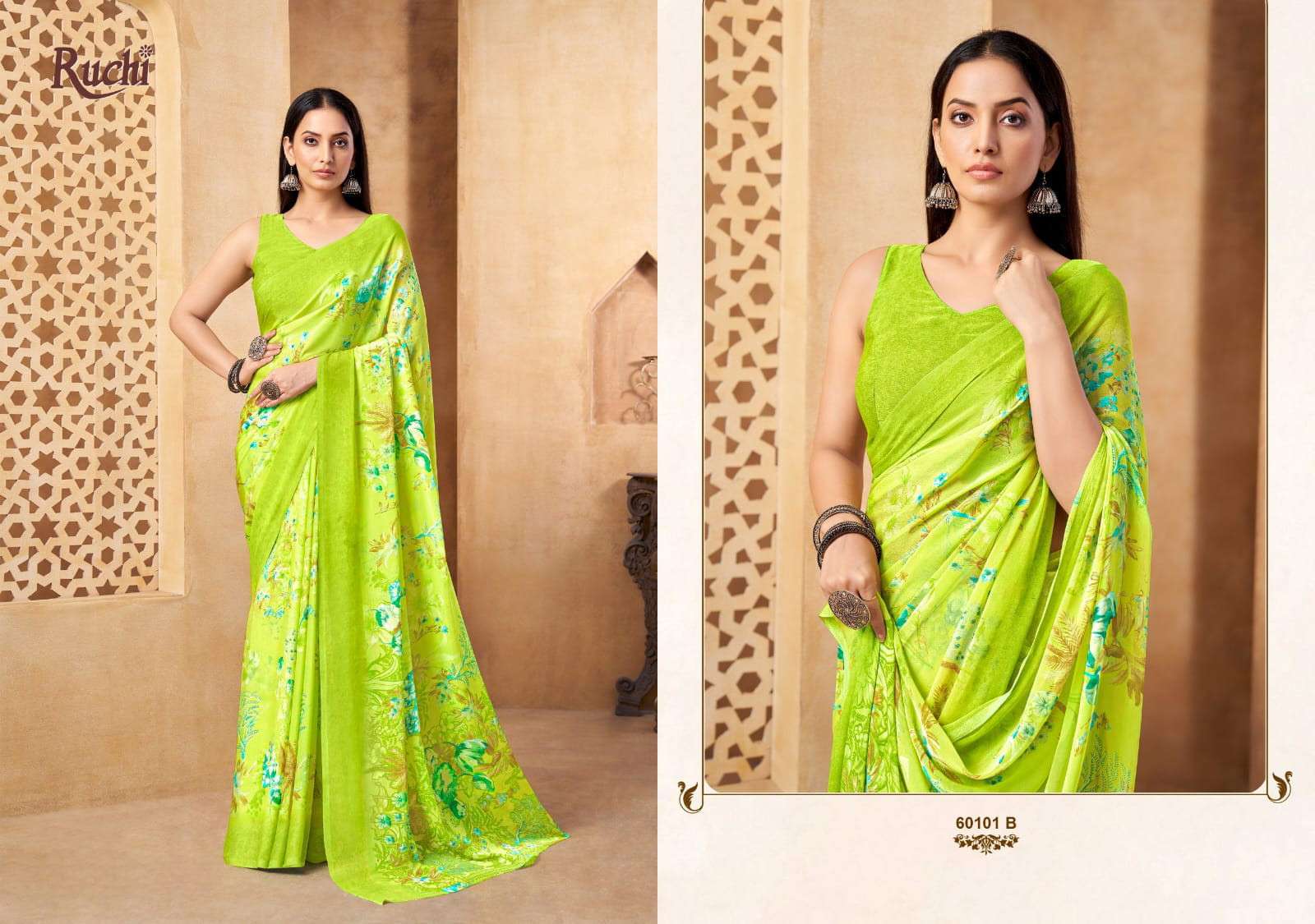 Ruchi Star Chiffon 216 Indian saree wholesale suppliers