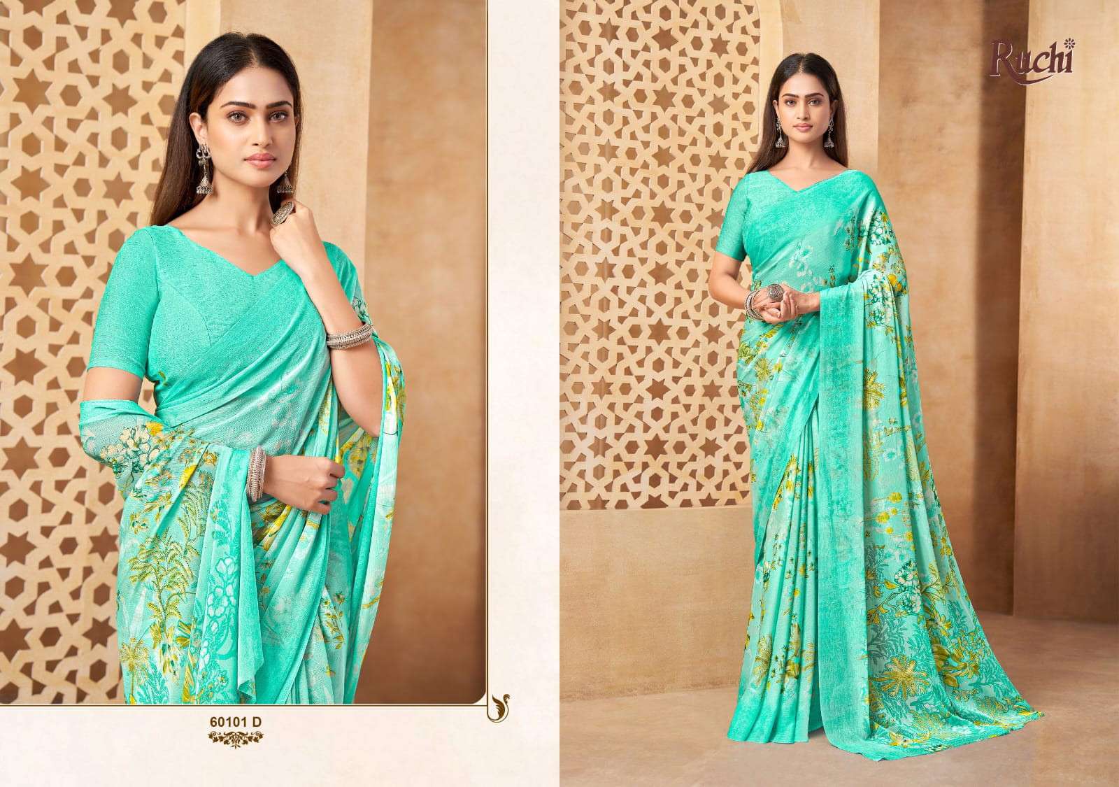 Ruchi Star Chiffon 216 Indian saree wholesale suppliers