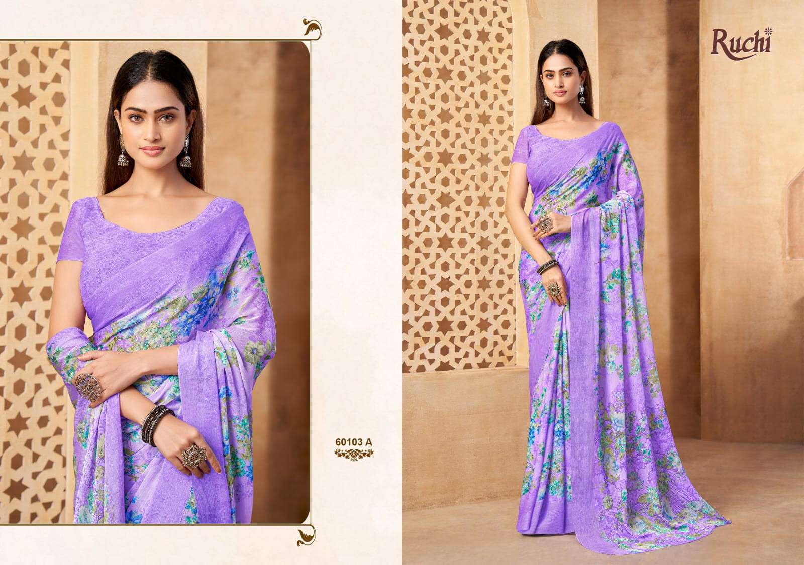 Ruchi Star Chiffon 216 Indian saree wholesale suppliers