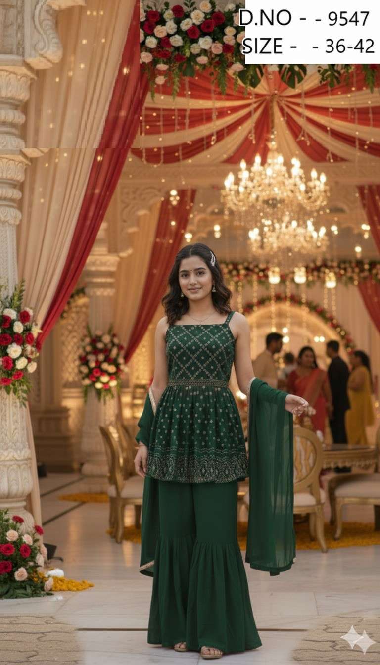 Saiyaara Sharara Set 9547 Ladies Salwar Kameez dealers