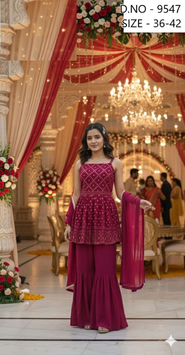 Saiyaara Sharara Set 9547 Ladies Salwar Kameez dealers