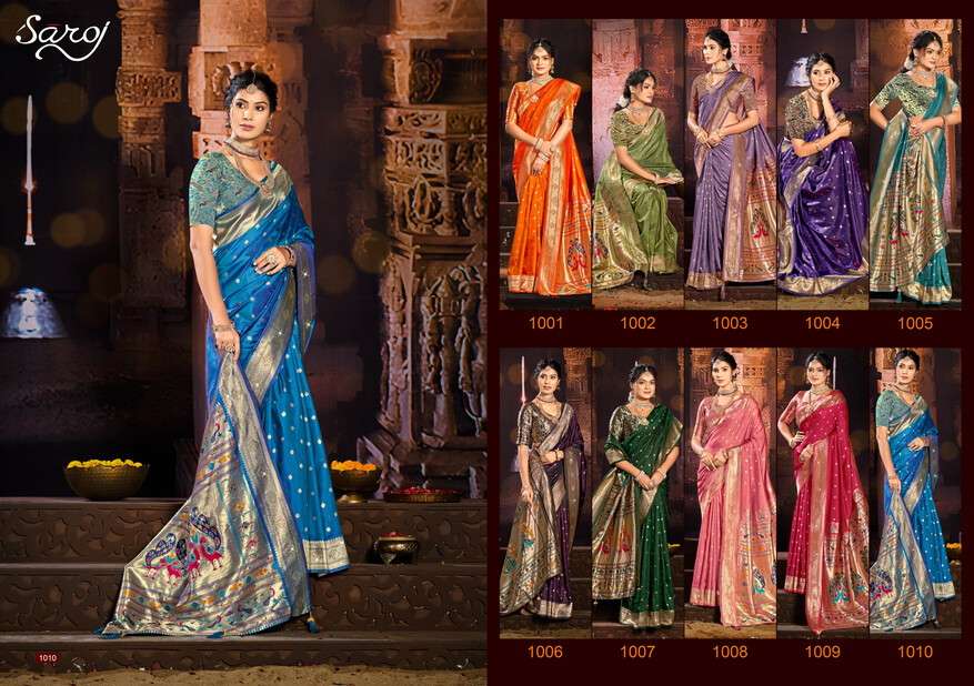 Saroj Purvika Paithani Saroski Vol 3 best wholesale saree market in ahmedabad