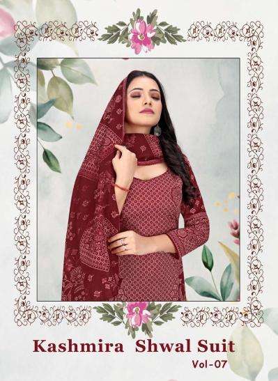 Sat kashmira shwal suit vol-7 Wholesale dress materials online Hyderabad