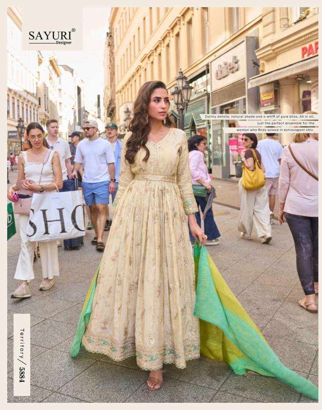 Sayuri noorjaha designer gown with dupatta Kurti distributor in Hyderabad