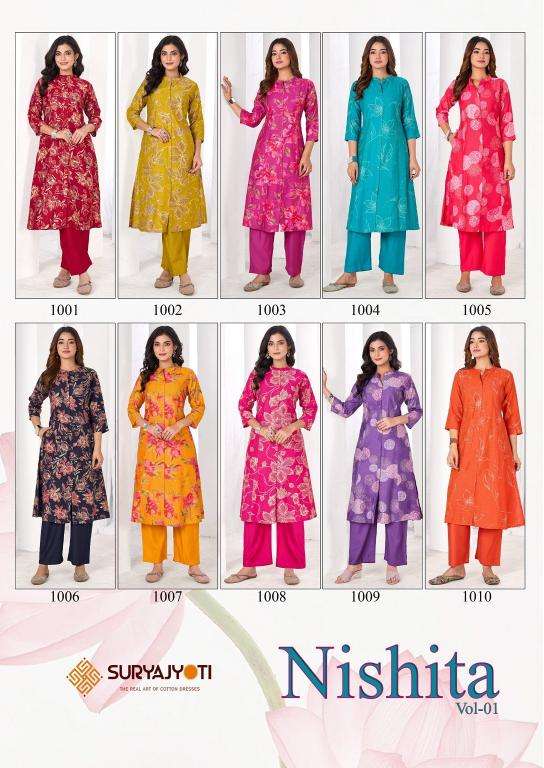 Suryajyoti nishita vol-1 coord set Kurti wholesaler in West Bengal