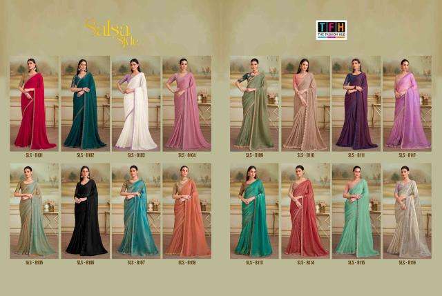 TFH salsa style 5 Wholesale saree supplier in Mumbai