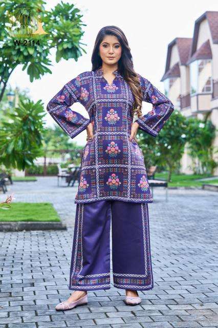 The wonder woman W-2114 miyani style coord set Kurti Suppliers in Mumbai
