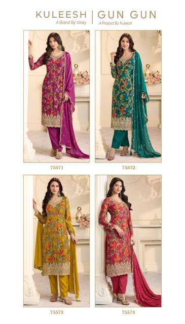 Vinay kuleesh gun gun Unstitched dress material wholesale