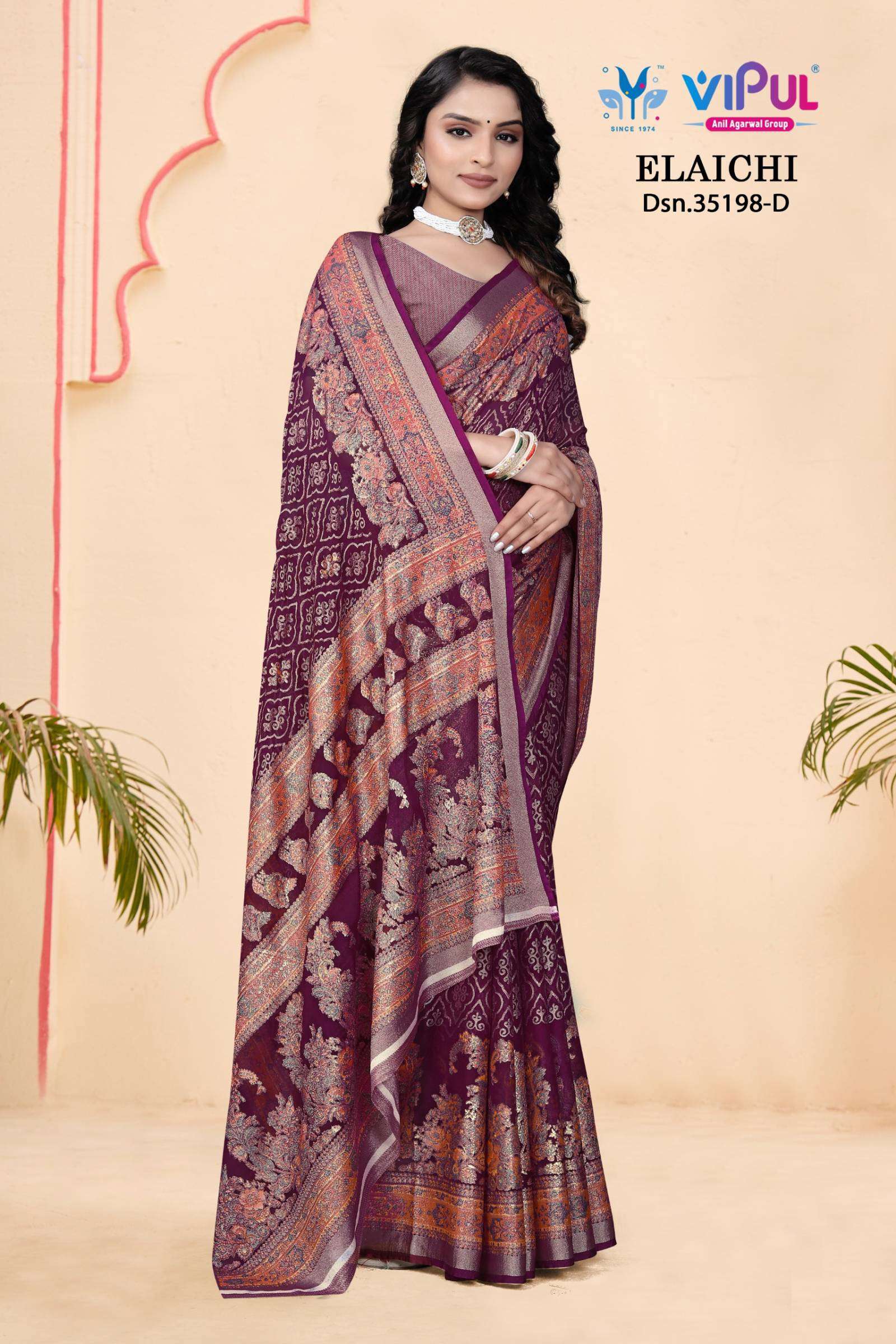 Vipul Elaichi 35226 A To D Traditional sarees wholesale market