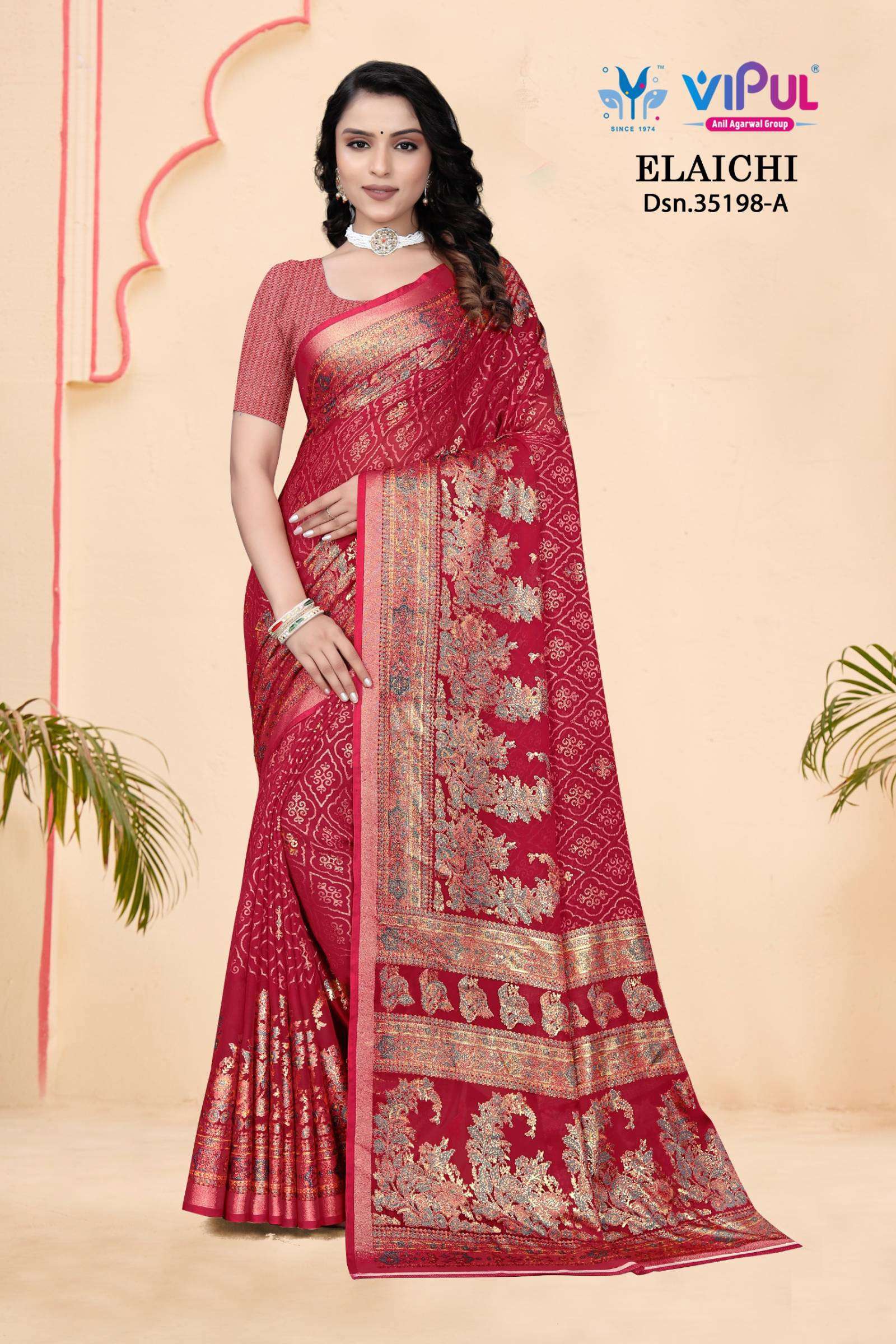 Vipul Elaichi 35226 A To D Traditional sarees wholesale market