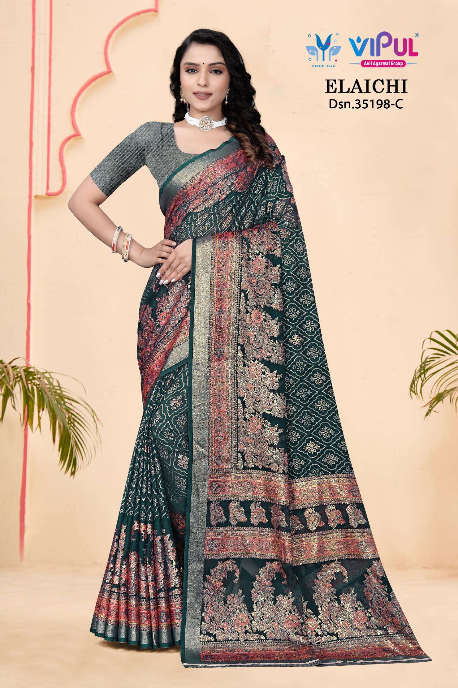 Vipul Elaichi 35226 A To D Traditional sarees wholesale market