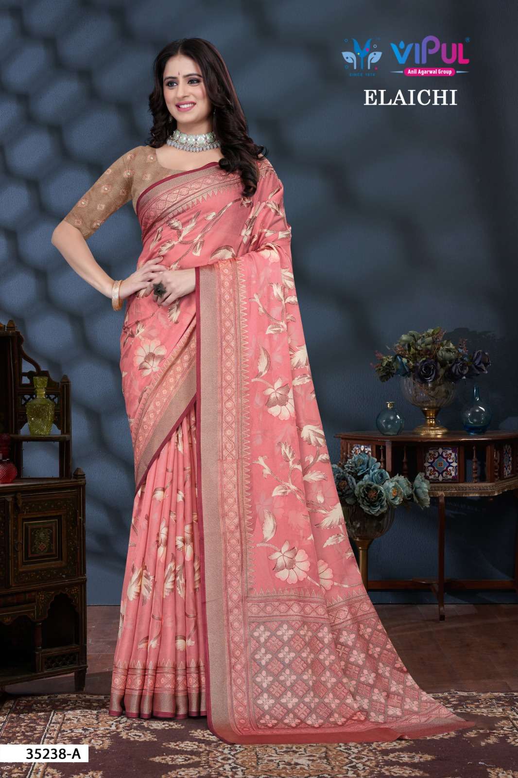 Vipul Elaichi 35238 A To D wholesale saree market in ahmedabad with price
