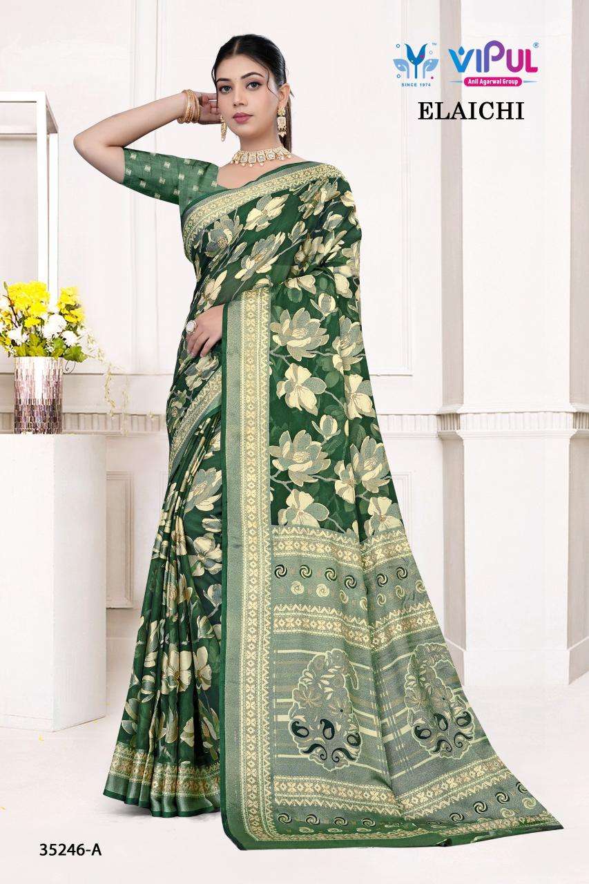 Vipul elaichi d.no 35246 Indian Sarees online