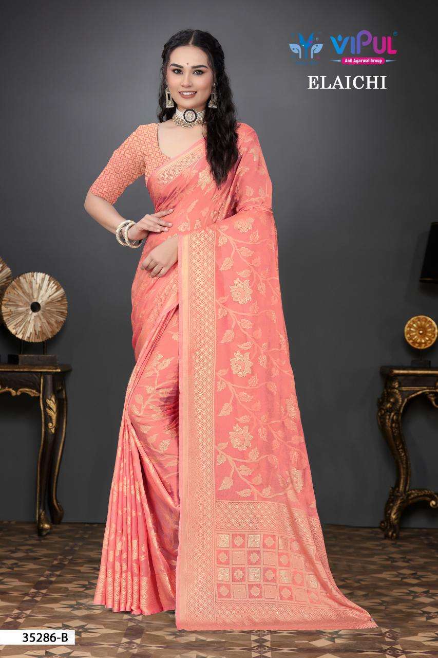 Vipul elaichi d.no 35286 Affordable Saree online