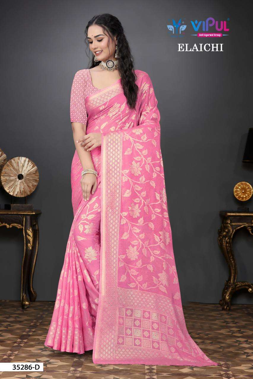 Vipul elaichi d.no 35286 Affordable Saree online