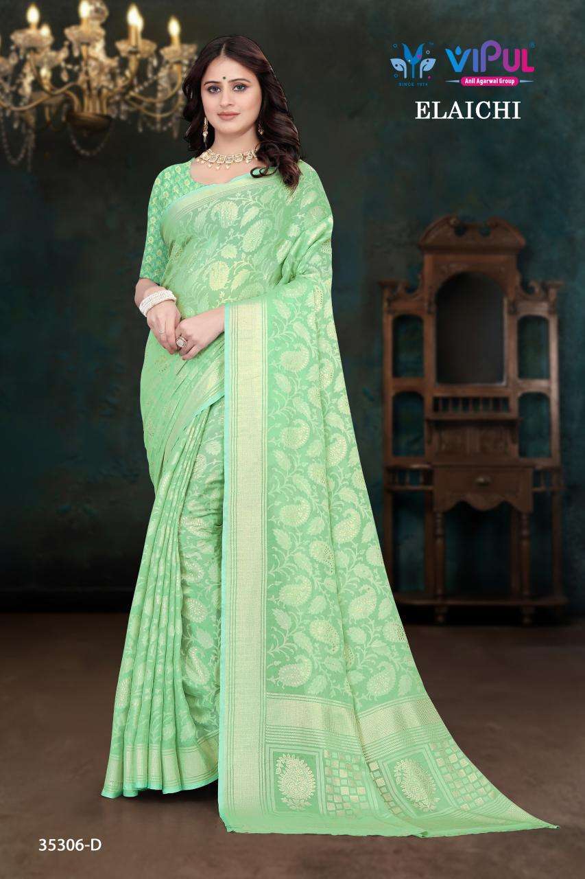 Vipul elaichi d.no 35306 Latest Saree collections online