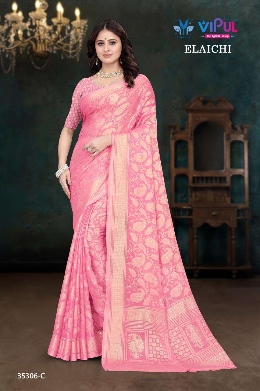 Vipul elaichi d.no 35306 Latest Saree collections online