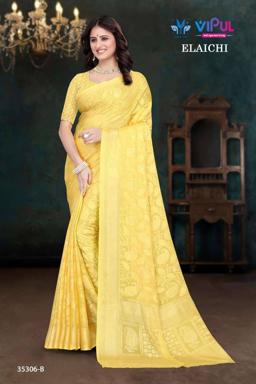 Vipul elaichi d.no 35306 Latest Saree collections online