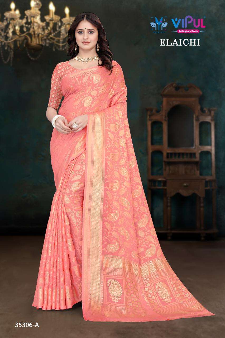 Vipul elaichi d.no 35306 Latest Saree collections online