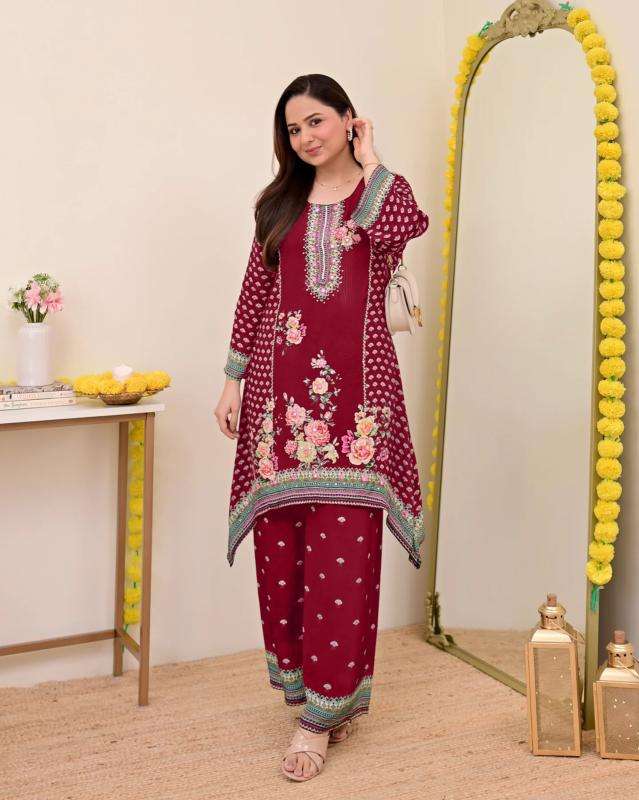 Adhya Hand mirror work cord set Wholesale Kurtis online India