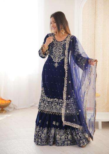 Adhya velvet Sawlar Kameez suppliers in Ahmedabad