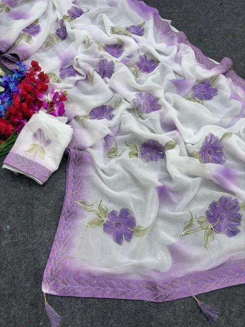 Akshara brush‑painted elegance Wholesale designer sarees