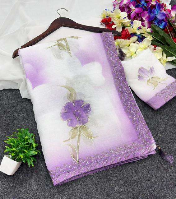 Akshara brush‑painted elegance Wholesale designer sarees