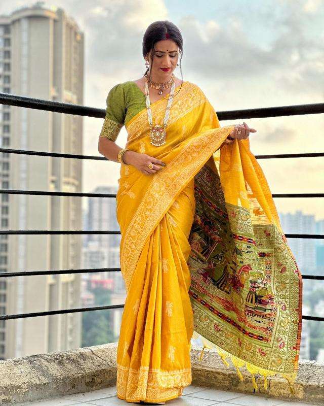 Akshara contrast woven pallu Wholesale sarees online