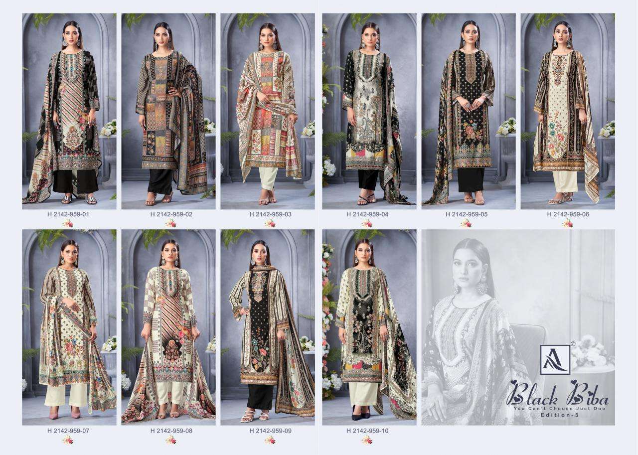 Alok suit black biba 5 Wholesale dress suppliers in India