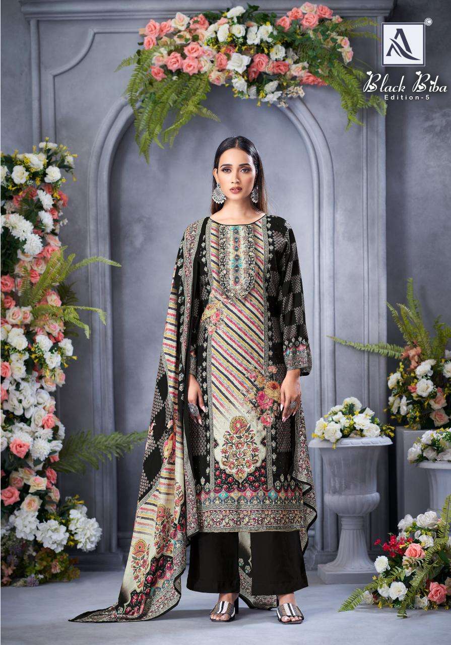 Alok suit black biba 5 Wholesale dress suppliers in India