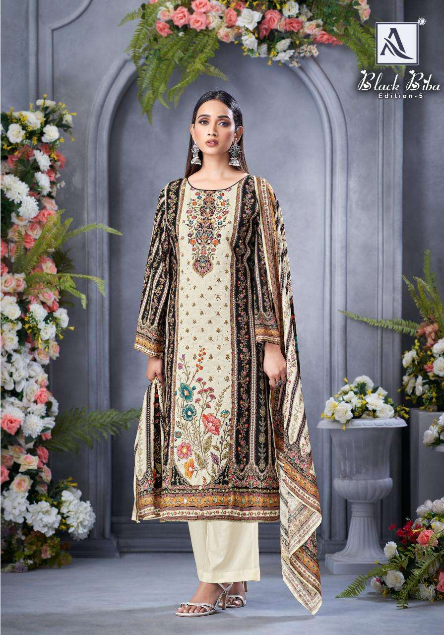 Alok suit black biba 5 Wholesale dress suppliers in India