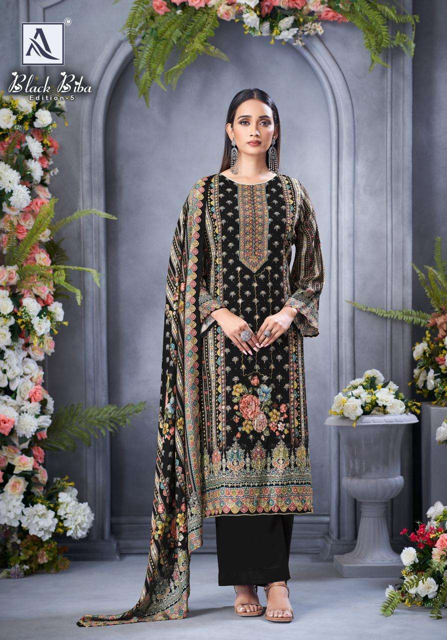 Alok suit black biba 5 Wholesale dress suppliers in India