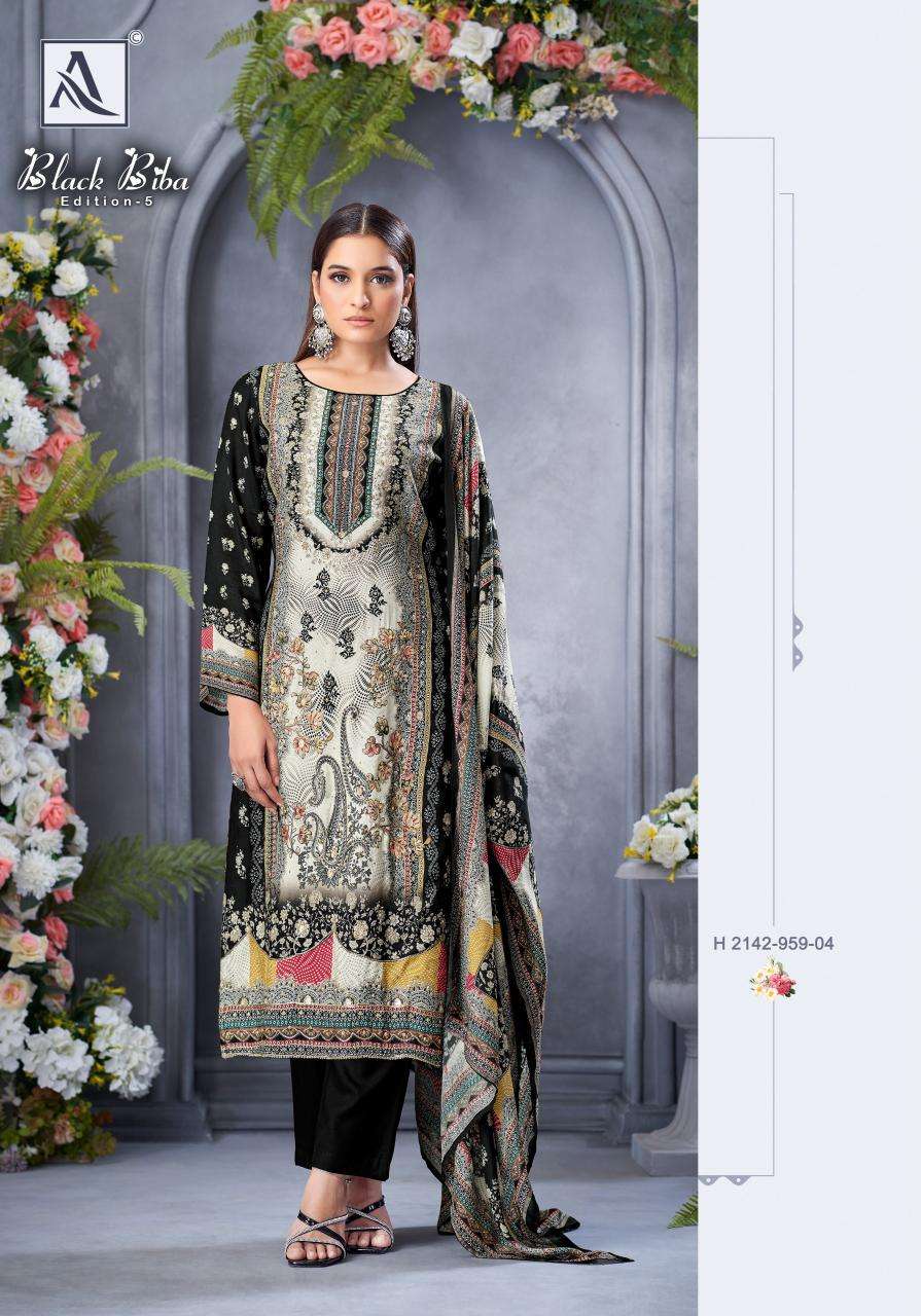 Alok suit black biba 5 Wholesale dress suppliers in India