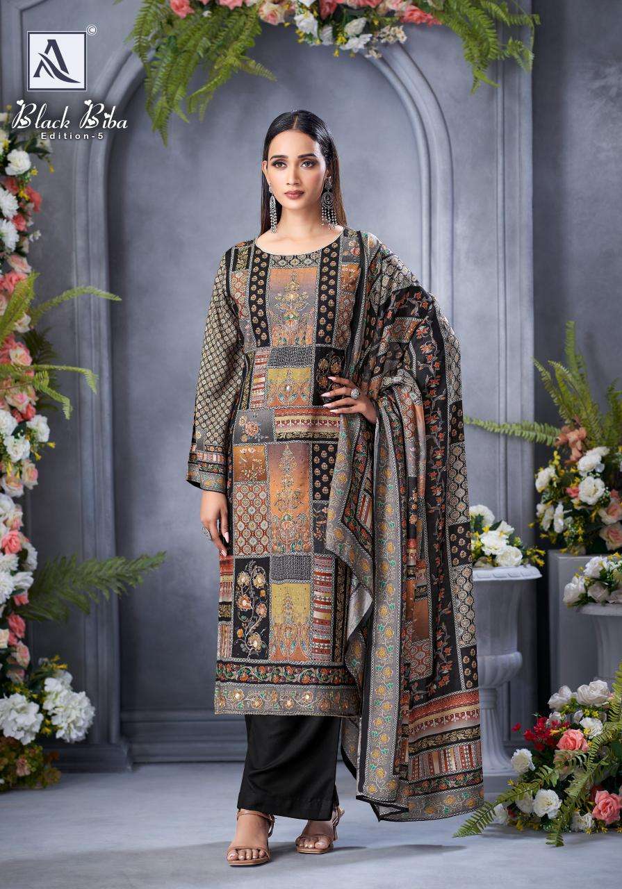 Alok suit black biba 5 Wholesale dress suppliers in India