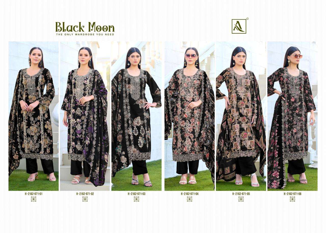 Alok suit black moon Dress material suppliers in Bangalore